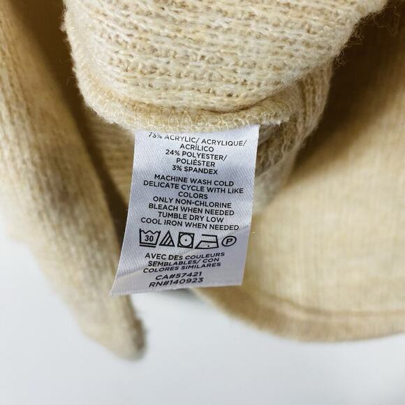 Ann Taylor LOFT Size Small Cozy Tunic Hoodie Sweater Tan Pullover Soft - Picture 5 of 5